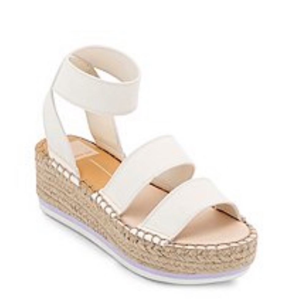 Dolce Vita White Platform Sandals